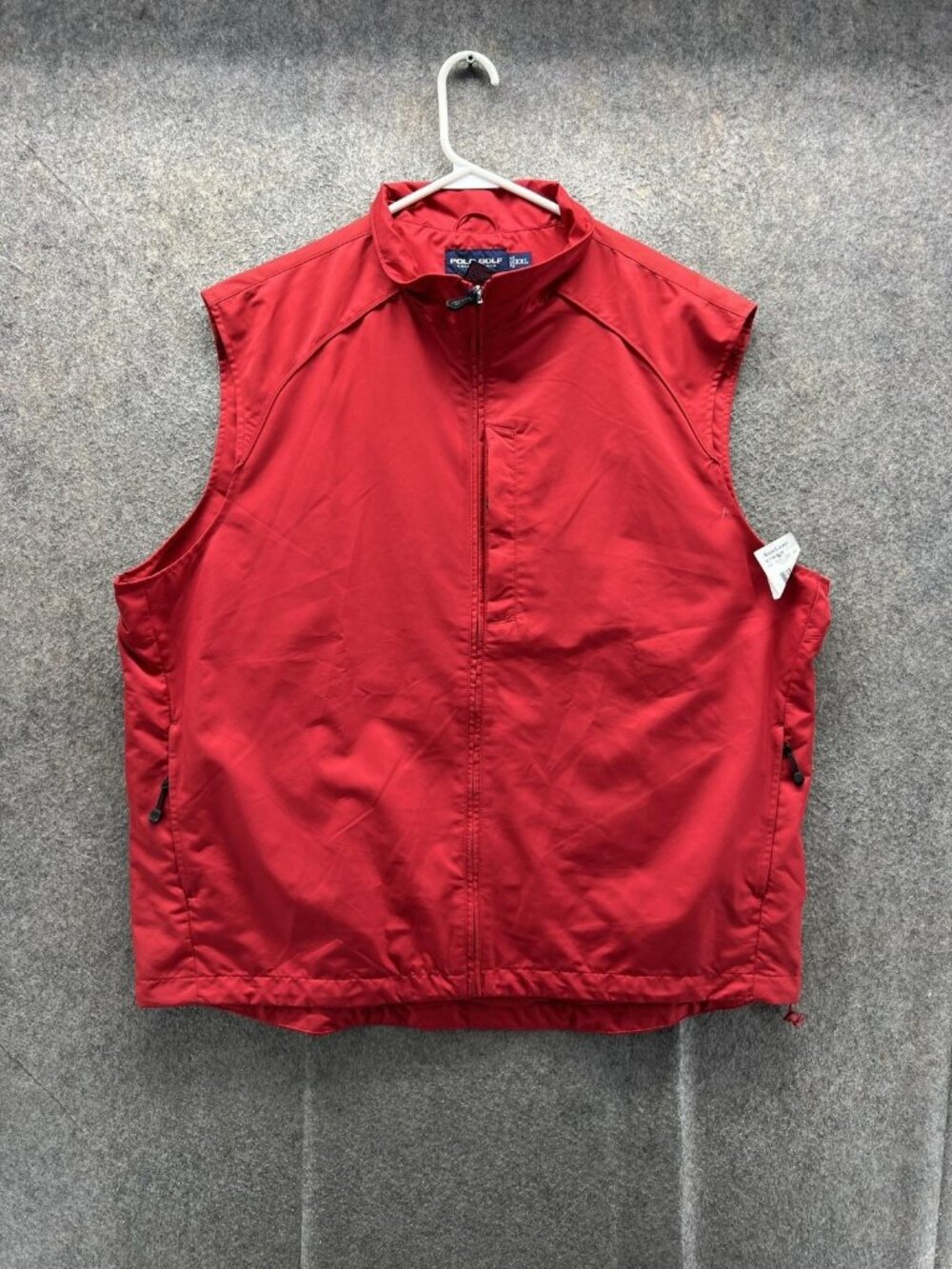 Polo Ralph Lauren Vest Men 2XL Red Windbreaker Full Zip Golf Outdoor Lined